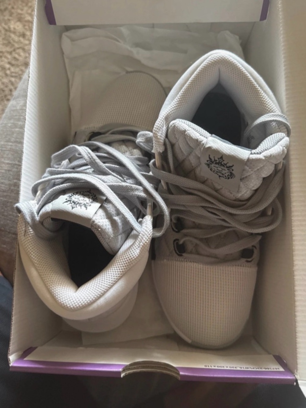 NIKE Gray High-Top Sneakers with Logo Detail